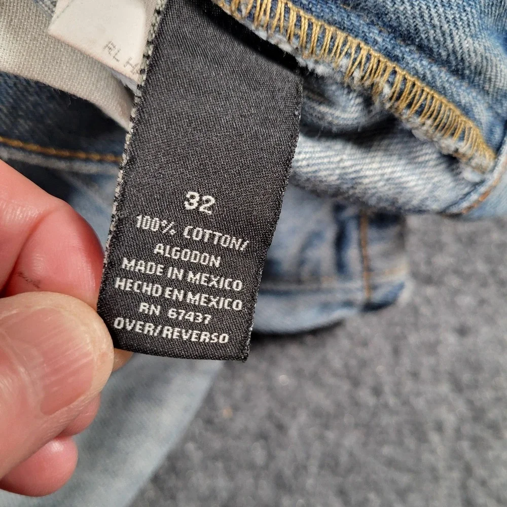 Polo Jeans Co Shorts Mens 32 Blue Denim RL Hayden Long Relaxed *DISTRESSED READ